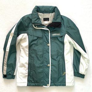 Descente Size 6 Ski Snow Winter Jacket Waterproof Insulated Women's green/white